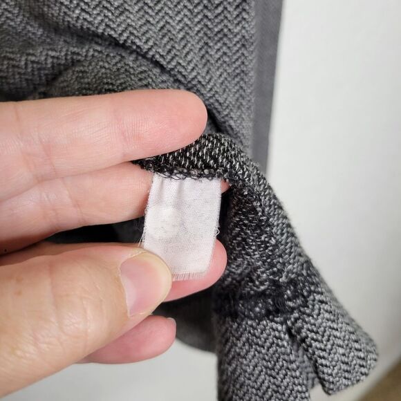 L.L. Bean Size 2X Gray Black Chevron Stripe Turtleneck Long Sleeve Shirt Top - Picture 3 of 8